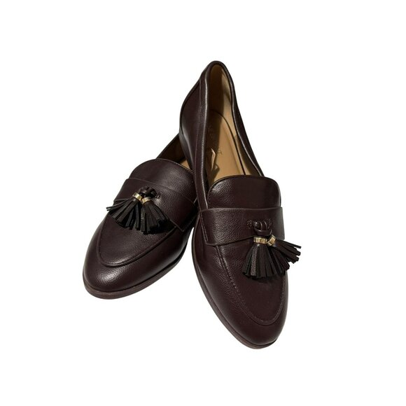 Lane Bryant Tassel Front Dream Cloud Slip-On Loafers Chestnut Preppy Sz 10W NWOB - Picture 3 of 6